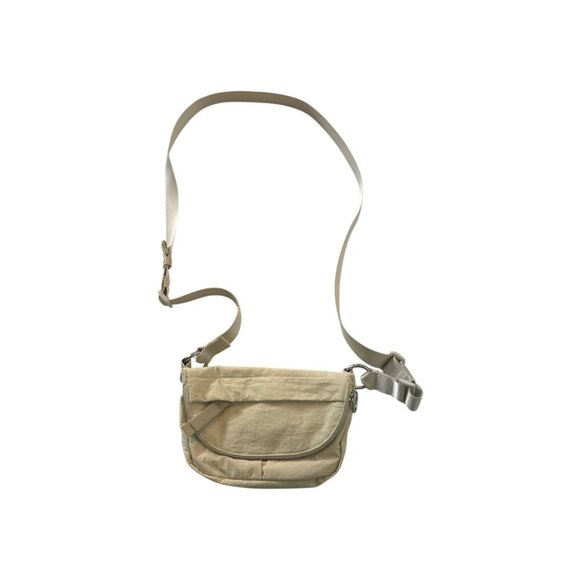 Small Beige Crossbody Bag With Adjustable Strap & Zip Pocket - Picture 2 of 8